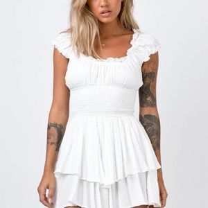 Princess Polly love galore romper white eco
